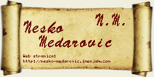 Neško Medarović vizit kartica